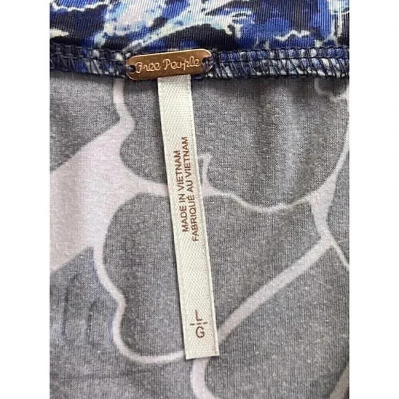 Free People She's Something Else Printed Mini Skirt Womens Size L Pruple FLoral - Picture 10 of 14